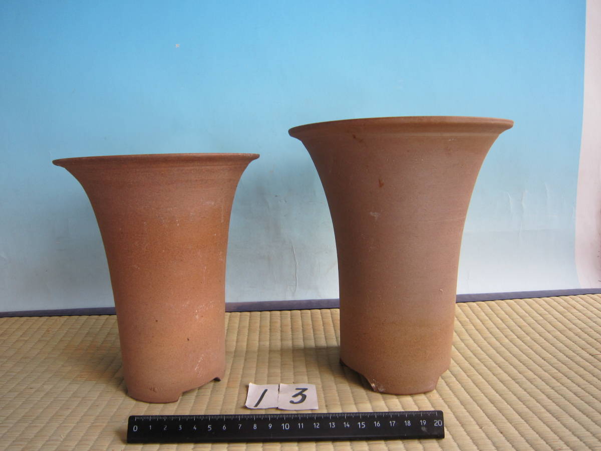 小品盆栽鉢 青白磁落款「一？作」山野草鉢 小判型鉢 盆栽鉢小判（花