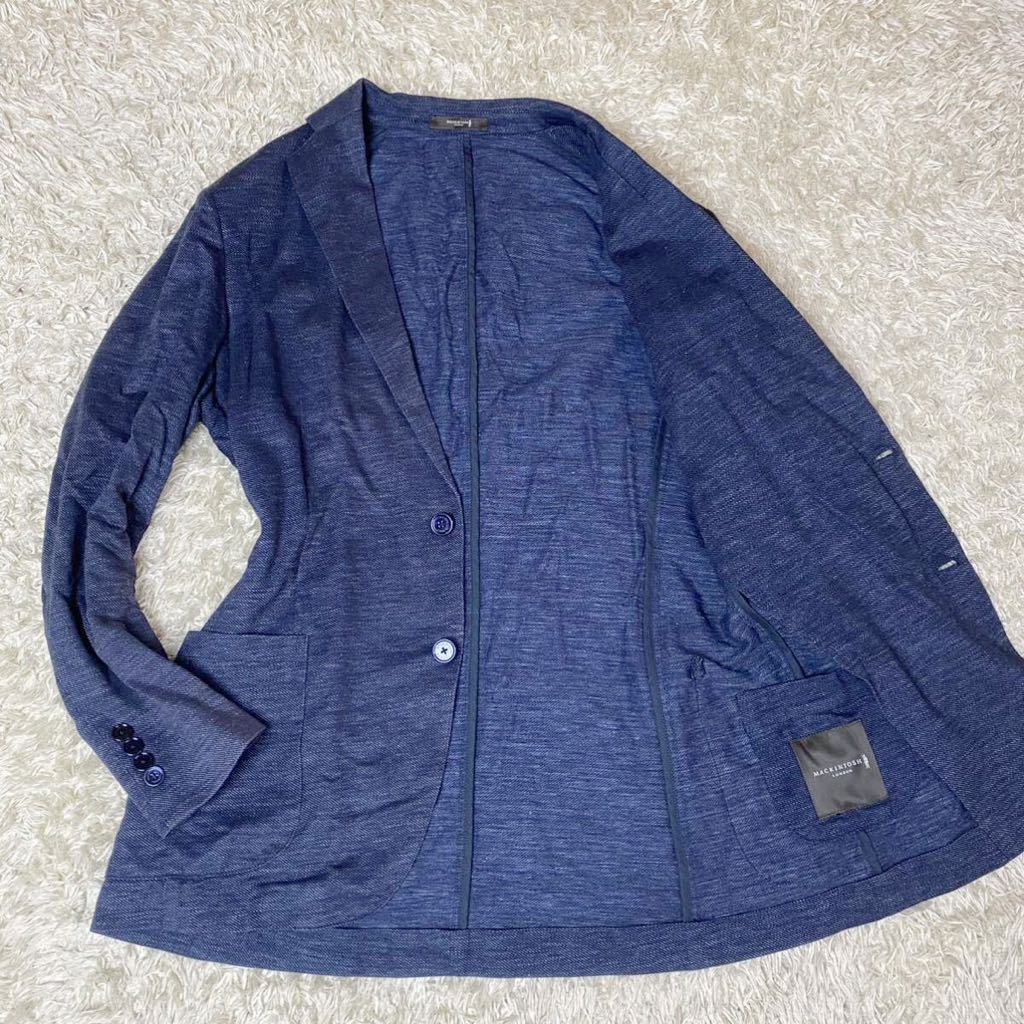  マッキントッシュ ロンドン MACKINTOSH LONDON 溢れる高級感 リネン テーラード アンコン ジャケット ネイビー 38 M 春夏 サマー(Mサイズ)｜売買されたオークション情報、yahooの商品情報をアーカイ Mサイズ