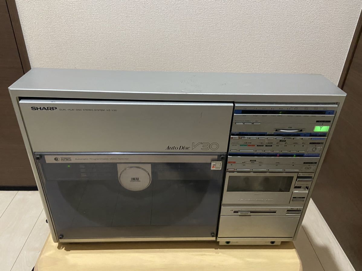 ト葛】 SHARP シャープ DUAL-PLAY DISC STEREO SYSTEM VZ-V2 大型