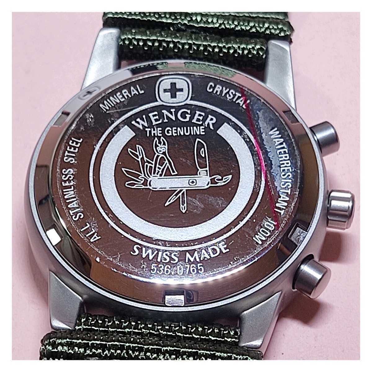 未使用保管品 WENGER ウェンガー コマンド クロノグラフ 電池切れの為 