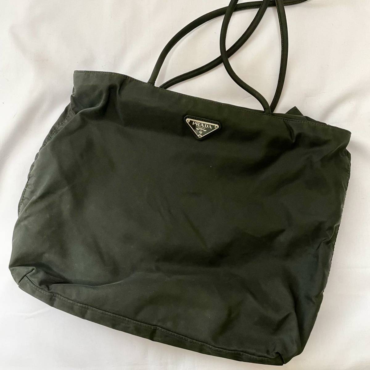 1円〜 PRADA プラダ ナイロン ハンドバッグ ショルダーバッグ ブラック 