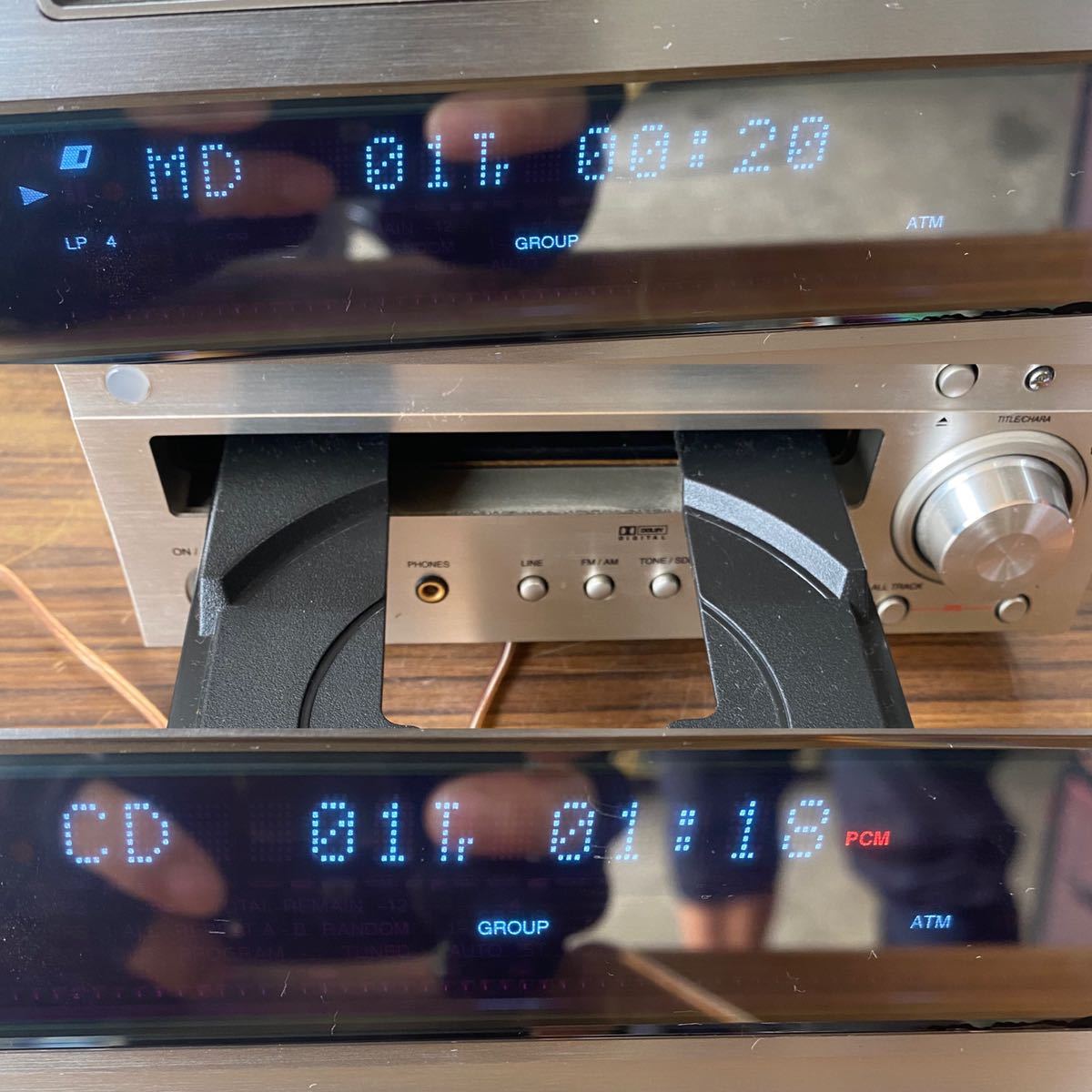 DENON デノンCD/DVD/MDチューナーアンプ D-MS777DVスピーカー USC