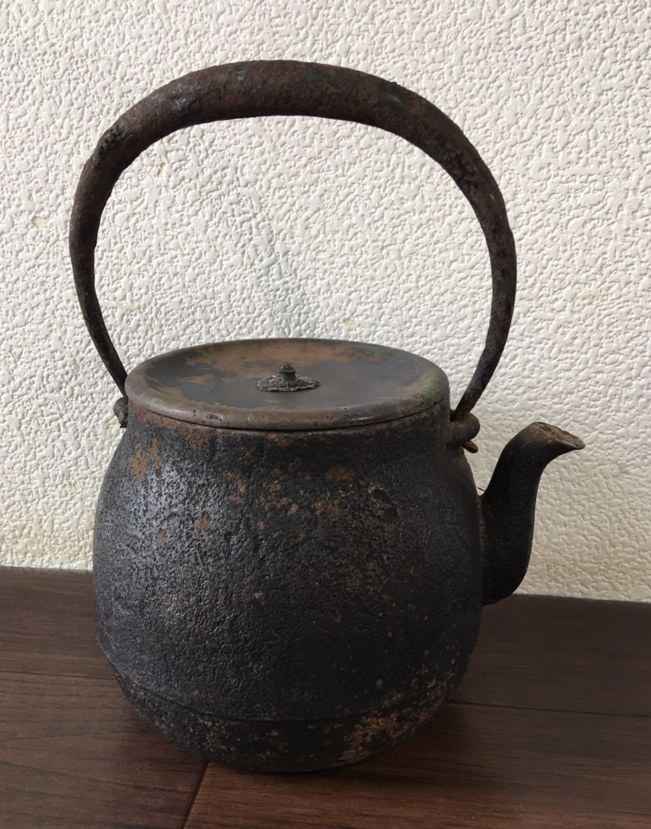 鉄瓶 茶器 銅蓋 無銘 茶道具 急須 Yahoo!オークション 「無銘」鉄瓶