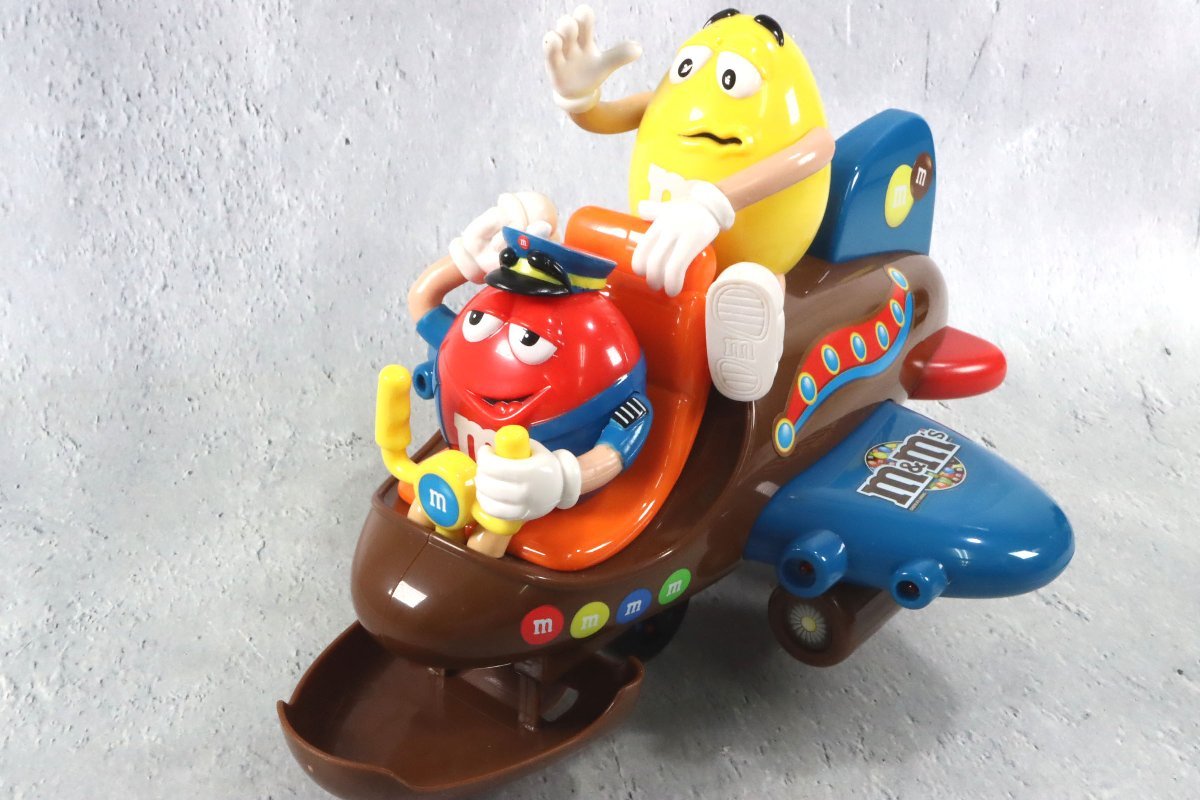【希少】M&M's エムアンドエムズ 飛行機型 キャンディディスペンサー ディスペンサー ジャンボジェット機 エムアンドエムズ 訳あり・格安