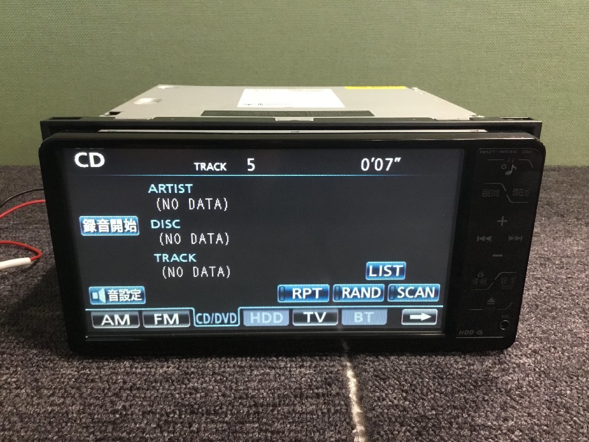 トヨタ 純正 HDDナビ NHZT-W58G 地図データ2008年 フルセグ Bluetooth