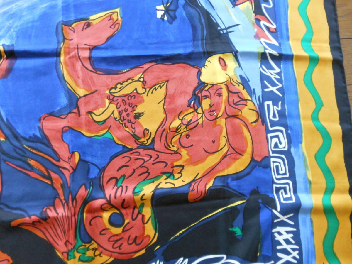 CELINE PARIS（セリーヌ）フランス スカーフ 太陽と人魚と動物たち