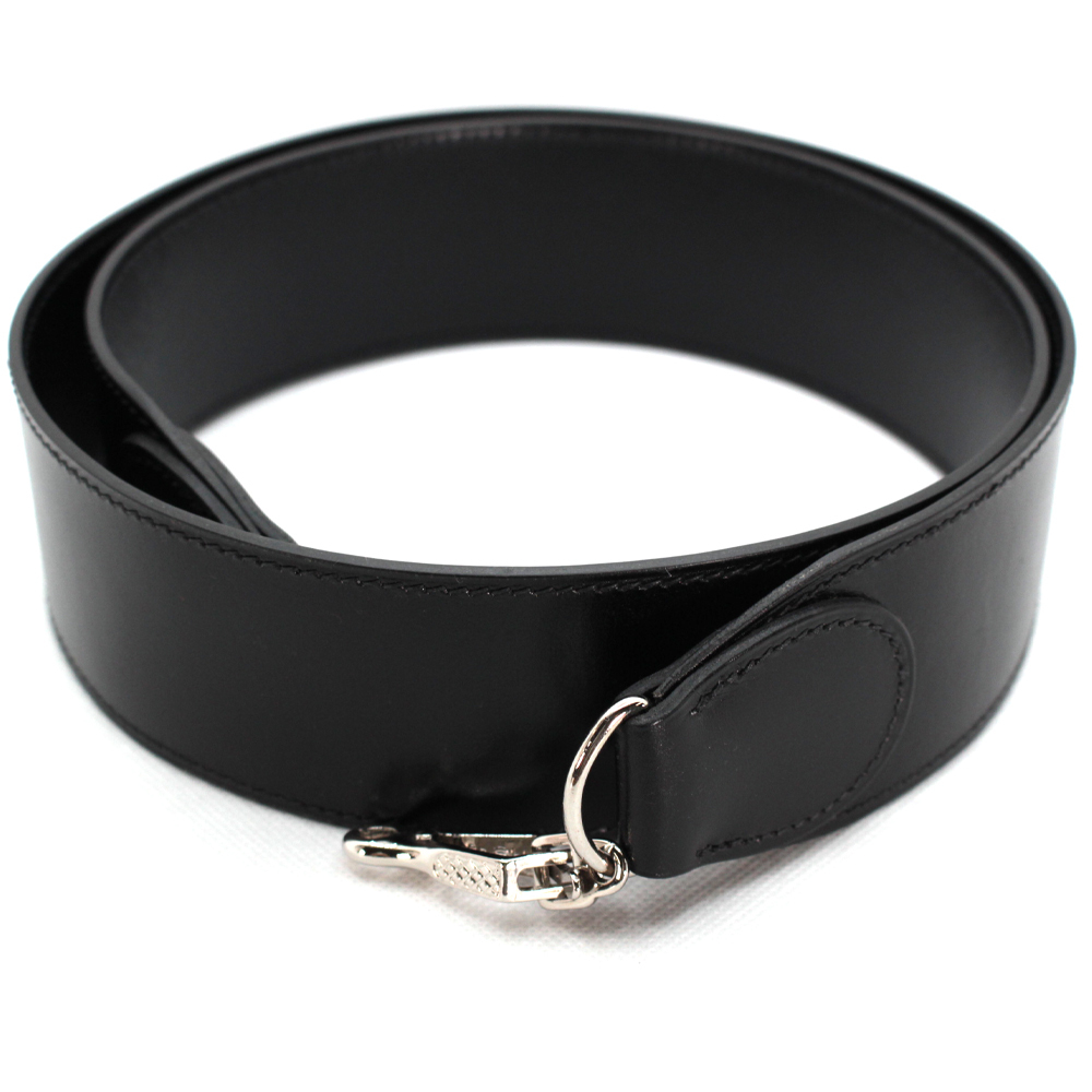 HERMES/エルメス ショルダーストラップ ボックスカーフ ブラック 