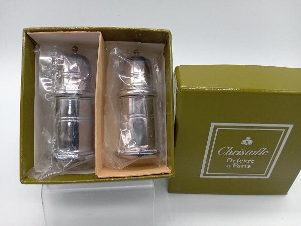 【超レア☆未使用品☆】クリストフル VILLARS ソルト＆ペッパー 調味料入 超レア☆未使用品☆】クリストフル VILLARS ソルト＆ペッパー 調味料入