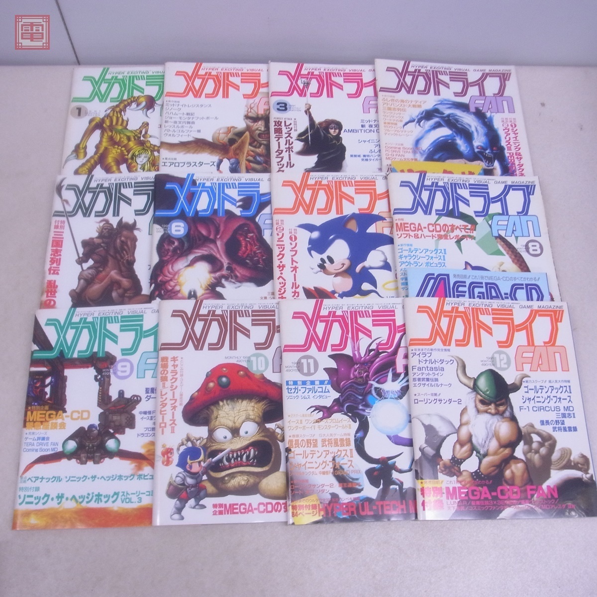 【定番，得価】 雑誌 メガドライブFAN 1991年1月号 12月号 通年揃い まとめて12冊セット MEGA DRIVE 徳間書店 未検品 20(テレビゲーム)｜売買されたオークション情報、yahooの商品情報をアーカイブ公開 - オークファ テレビゲーム