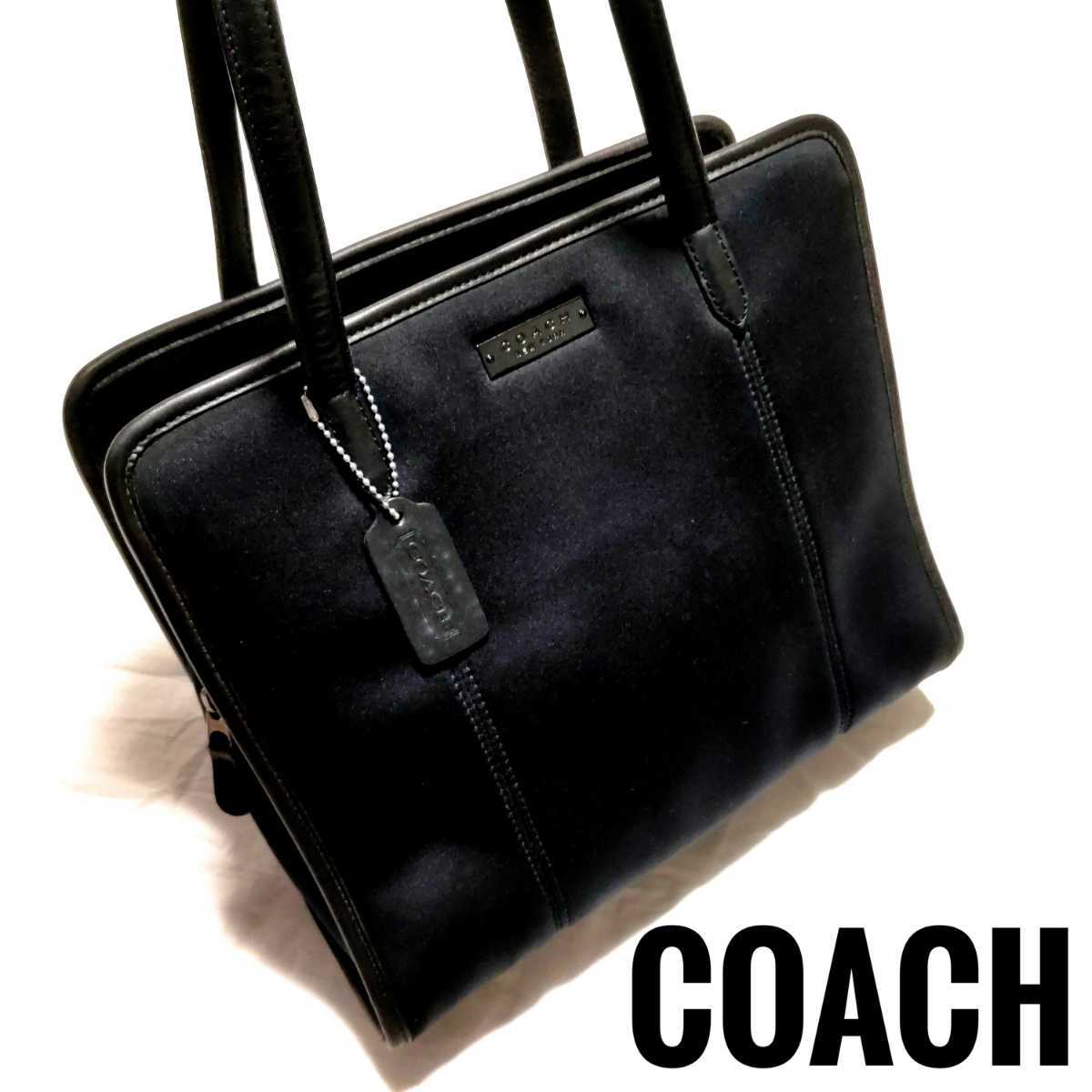 コーチ トート トートバッグ COACH ブラック レザー | レディース 
