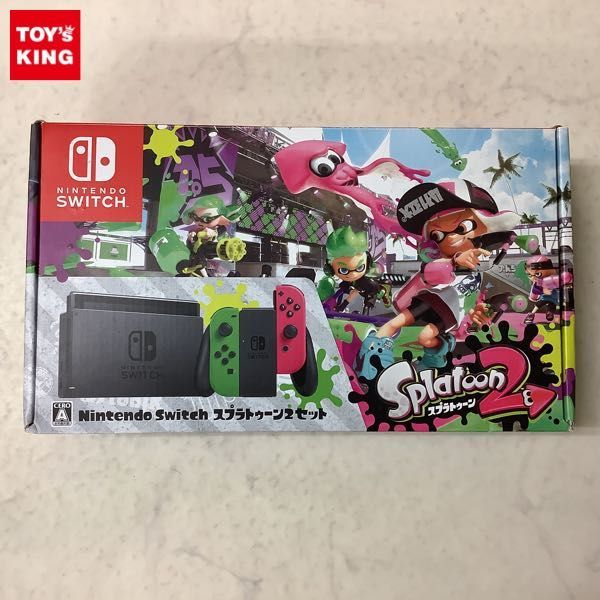 1円～ 欠品 動作確認/初期化済 Nintendo Switch HAC-001 本体 ネオングリーン/ネオンピンク スプラトゥーン2セット