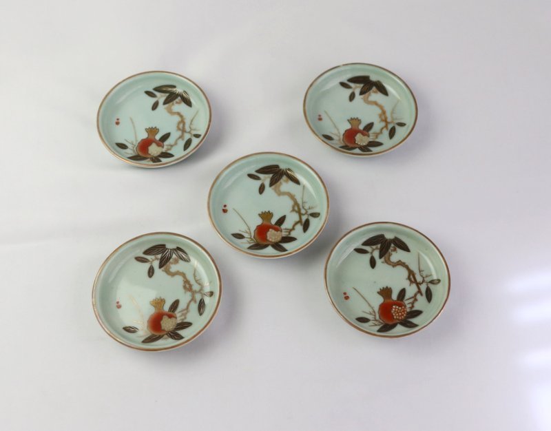 古伊万里 伊万里焼 色絵 明治時代 錦手 (有)新原美術 cup small 猪口 柘榴
