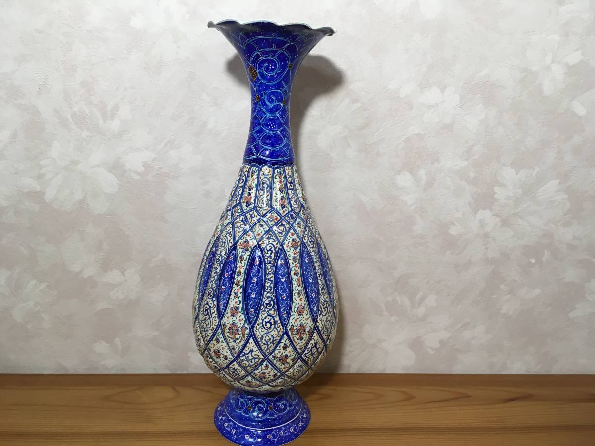 ミーナカーリー 花瓶 イラン 伝統美術工芸品 ミーナーカーリー