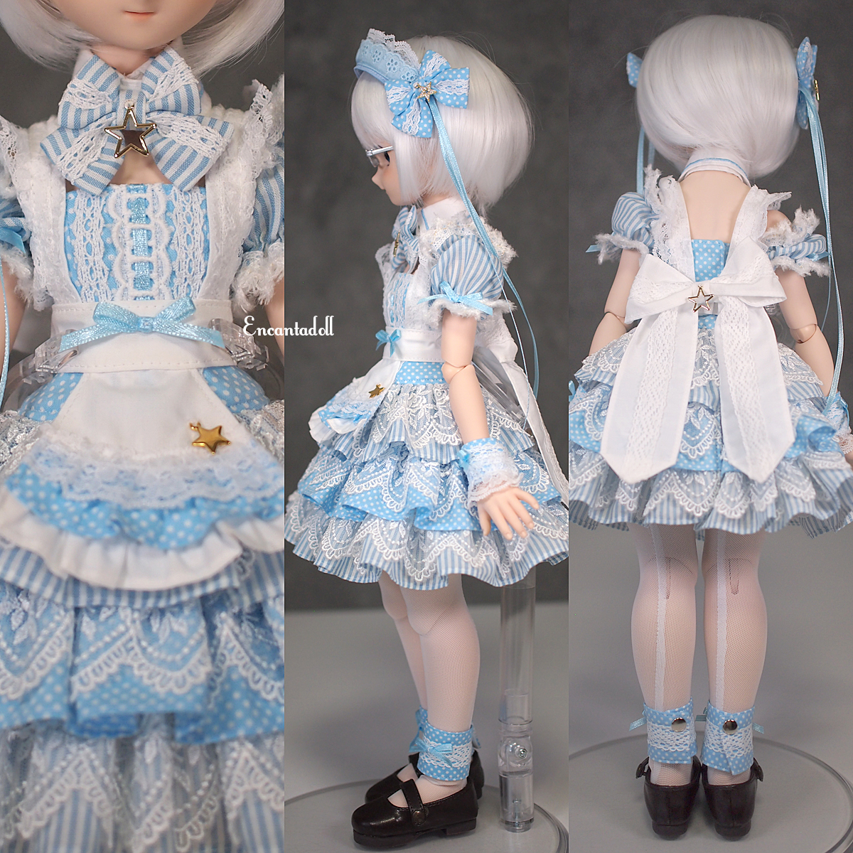 MDD 水色 公式通販 | 1&frasl;4 中華風メイド メイド ドール服 S胸 夏の予感 お洋服セット メイド服 衣装 ブラック もちあしサイズ用 トコトワスカイ