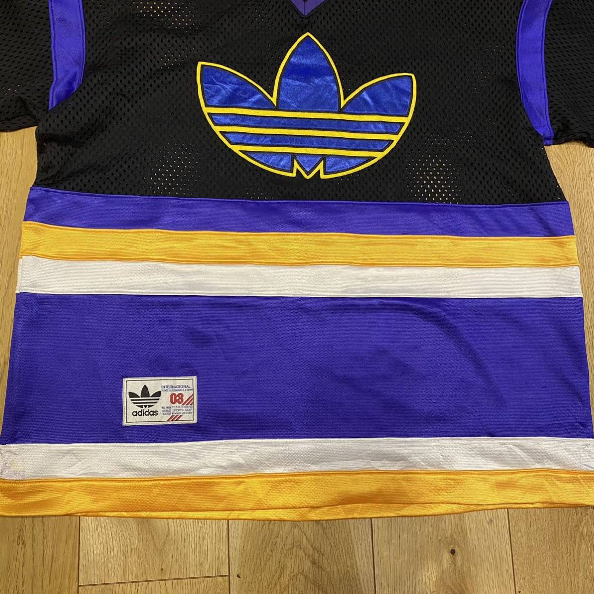 ✴️adidas 90s 両面トレフォイル ゲームシャツ メッシュ素材 半袖