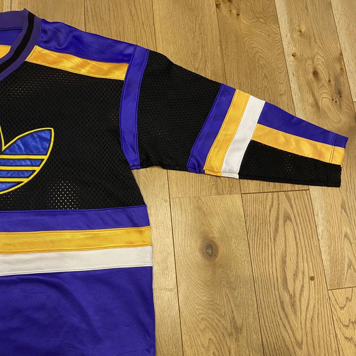 ✴️adidas 90s 両面トレフォイル ゲームシャツ メッシュ素材 半袖