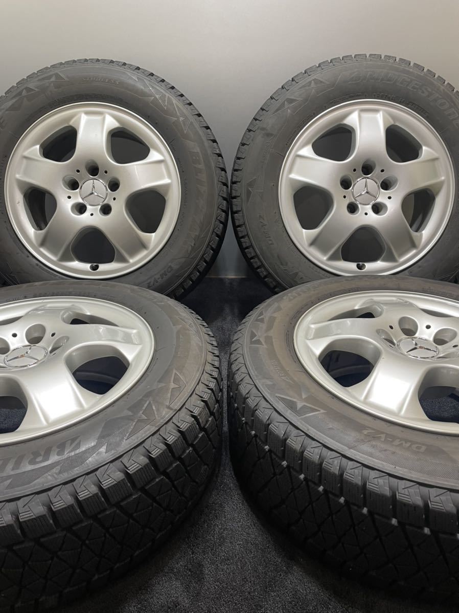 235/65R17 ブリヂストン/DM-V2 15年製 ベンツ Mクラス 純正 RONAL製 17インチ 8J ＋52 112 5H スタッドレス バリ山 4本 ML