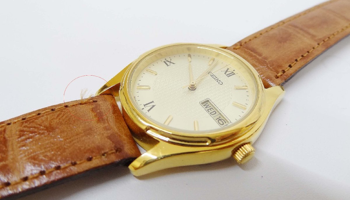 SEIKO セイコー 7N43-6151 腕時計 メンズ クォーツ デイデイト 文字盤 