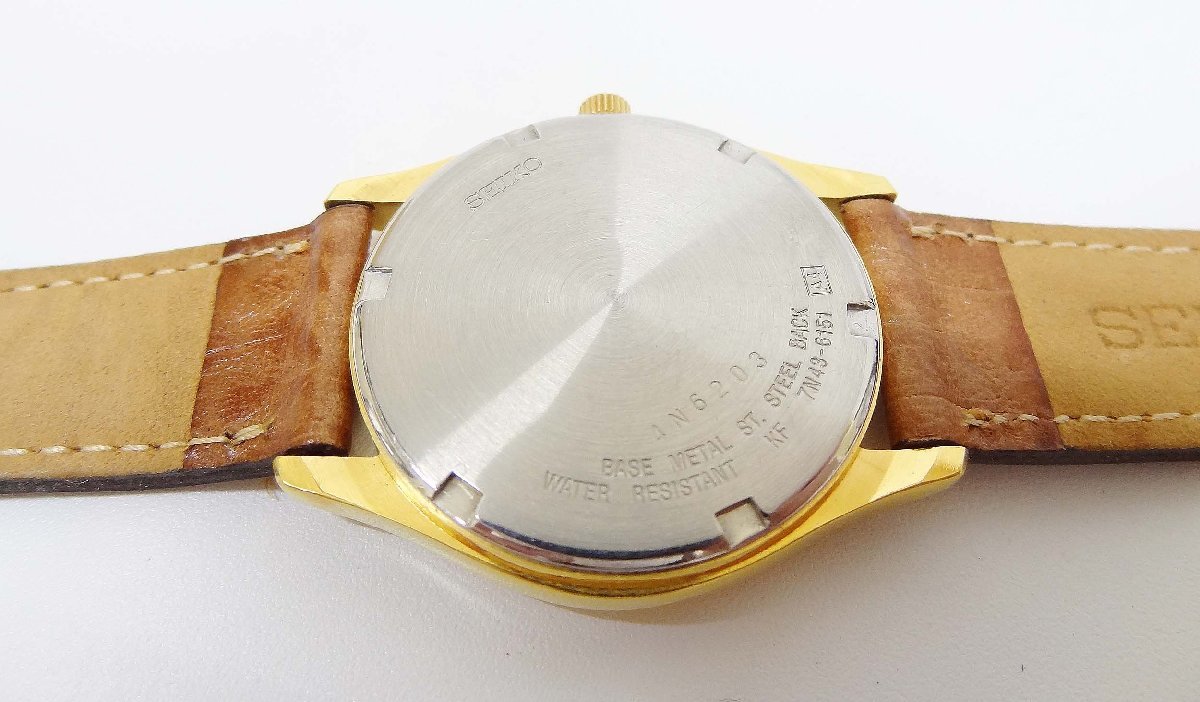 SEIKO セイコー 7N43-6151 腕時計 メンズ クォーツ デイデイト 文字盤 
