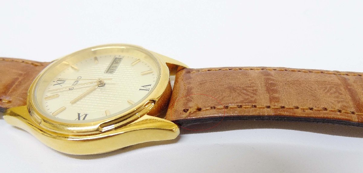 SEIKO セイコー 7N43-6151 腕時計 メンズ クォーツ デイデイト 文字盤 