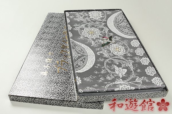 【得価，格安】 和遊館 OFF764 仕立付 西陣織 藤本隆士 螺鈿ブラックダイヤプラチナ箔使用高級袋帯(未仕立て)｜売買されたオークション情報、yahooの商品情報をアーカイブ公開 - オークファン 未仕立て