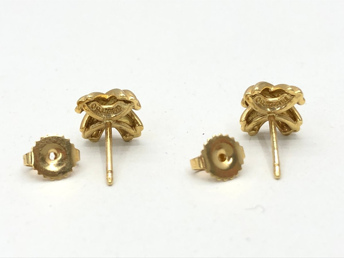Tiffany & Co. シグネチャー クロス ピアス K18 750 ゴールド 