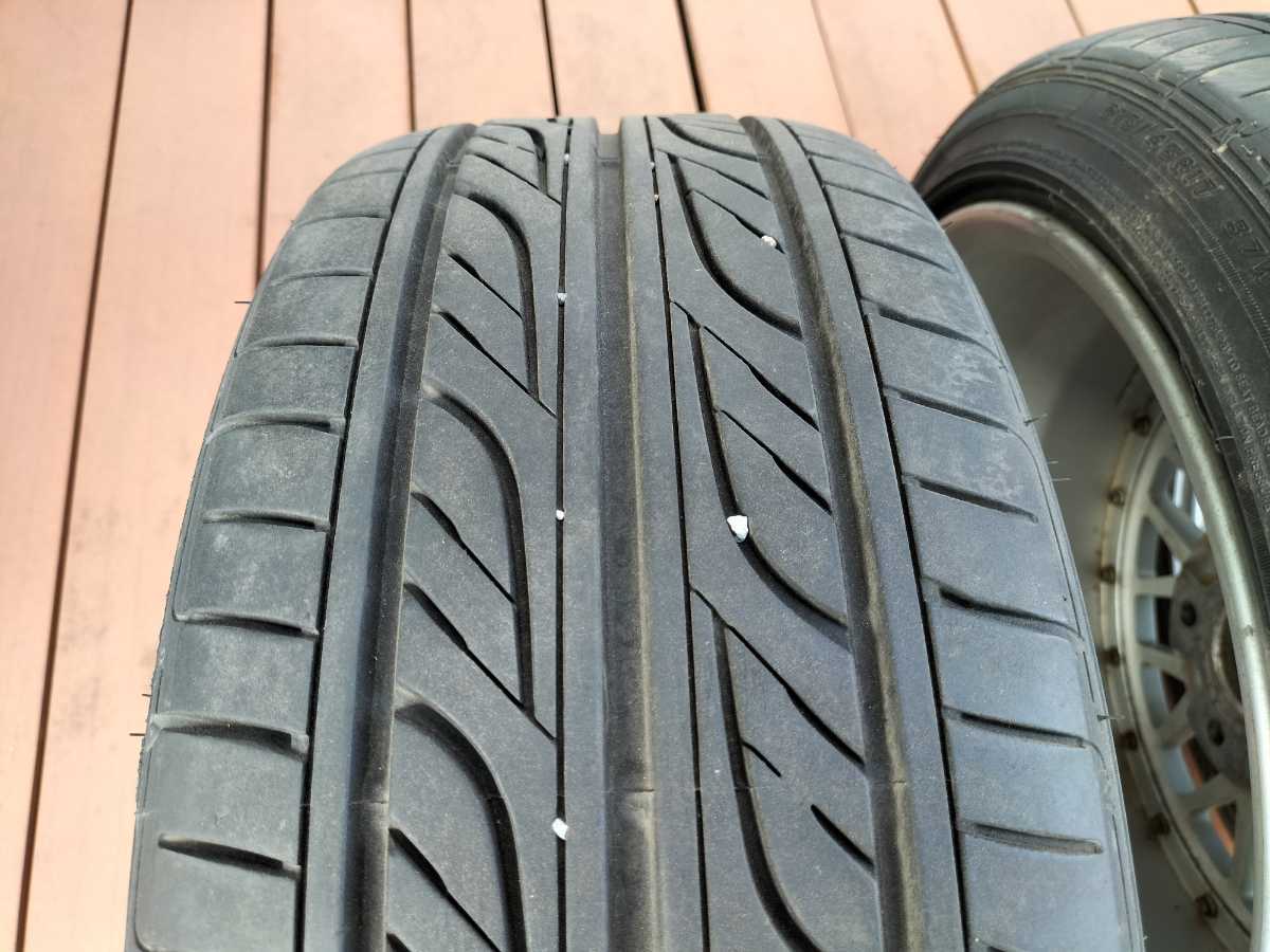 8J 9J バリ山 美品 BBS 17インチ アルミホイール 軽量鍛造 8J+45 9J+42 
