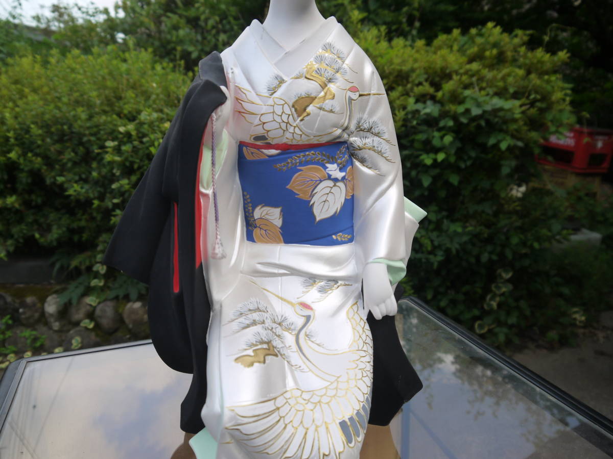 2JL22 H】博多人形 はくせん 美人もの 和風 伝統工芸 民芸品 素焼き
