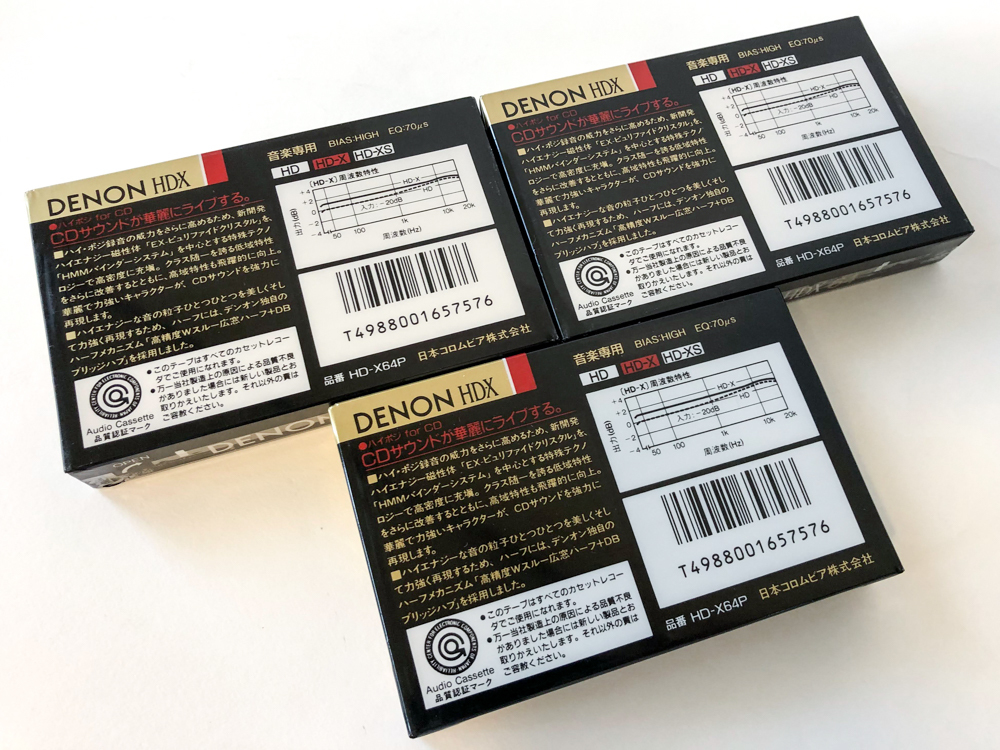 未使用 DENON HD-X 80 ハイポジ タイプⅡ カセットテープ 2個