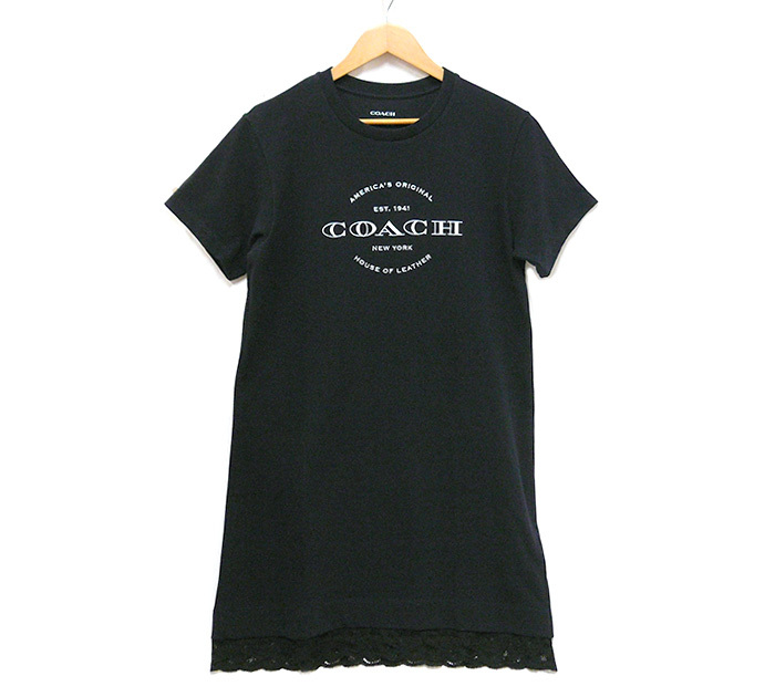 人気定番，品質保証 COACH コーチ ジャージー ドレス 半袖 ワンピース ロング丈 Tシャツ M ロゴ ネイビー 紺 綿 C9798 保存袋付 レディース ON4848(コーチ)｜売買されたオークション情報、yahooの商品情報をアーカイブ その他