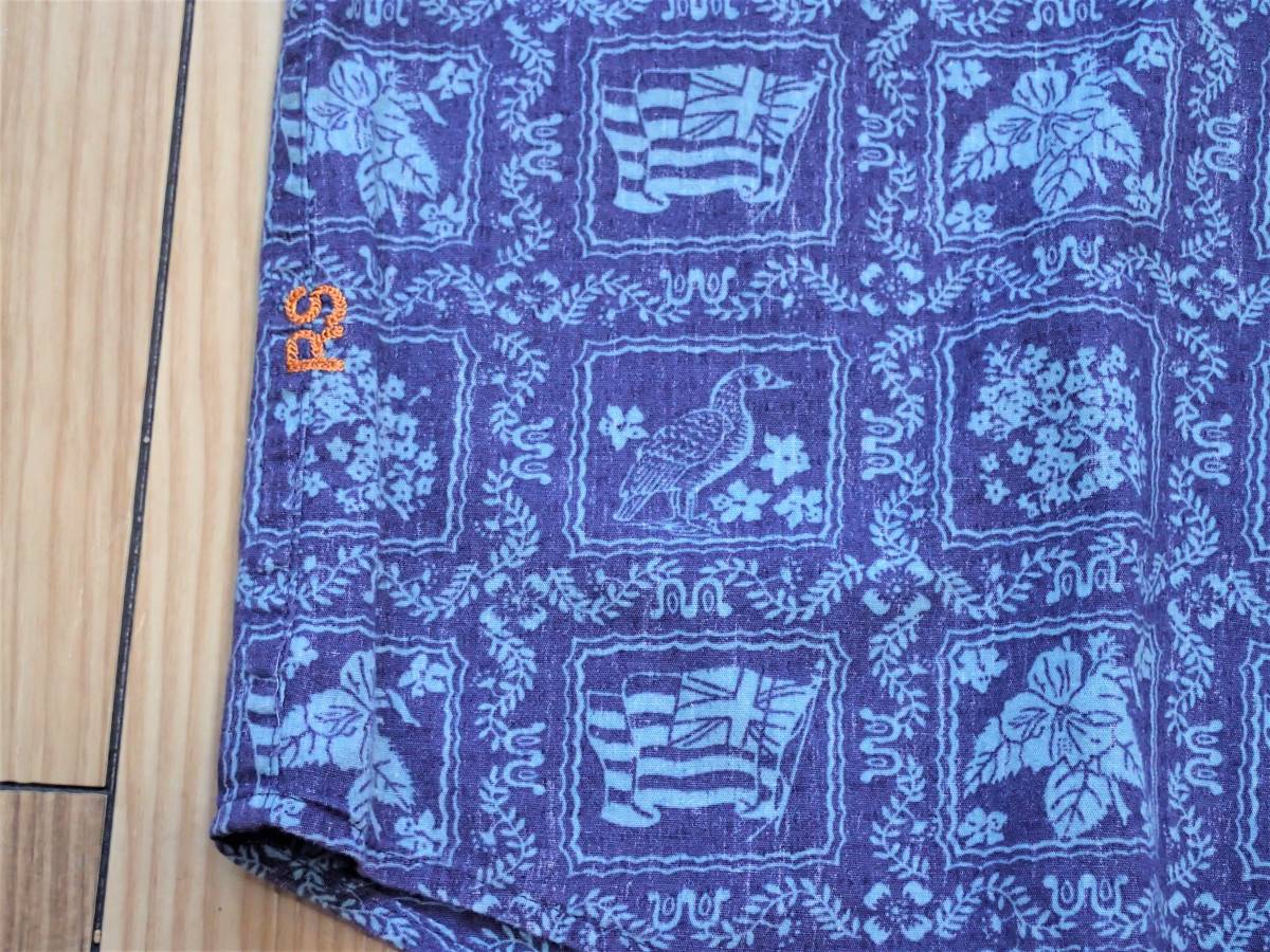 ☆reyn spooner　☆レインスプーナー　☆コットン　☆ボタンダウン　☆アロハシャツ　☆ロゴボタン　☆ブルー　☆メンズ　☆大寸　☆XL Reyn Spooner レインスプーナー トートバッグ spooner（レインスプーナー） 総柄