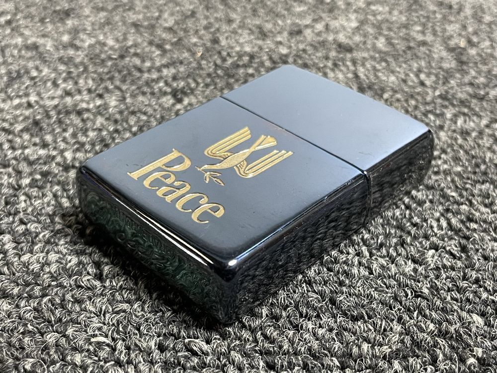 zippo peace ブルーチタン 限定品 ピース 2007年製 ② zippo