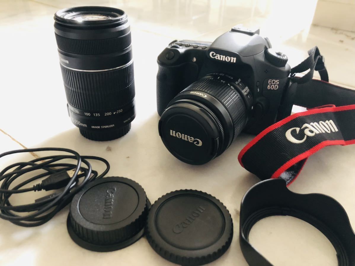 ○超極上○Canon キャノン EOS 60D ダブルレンズキット 保証付♪ CANON