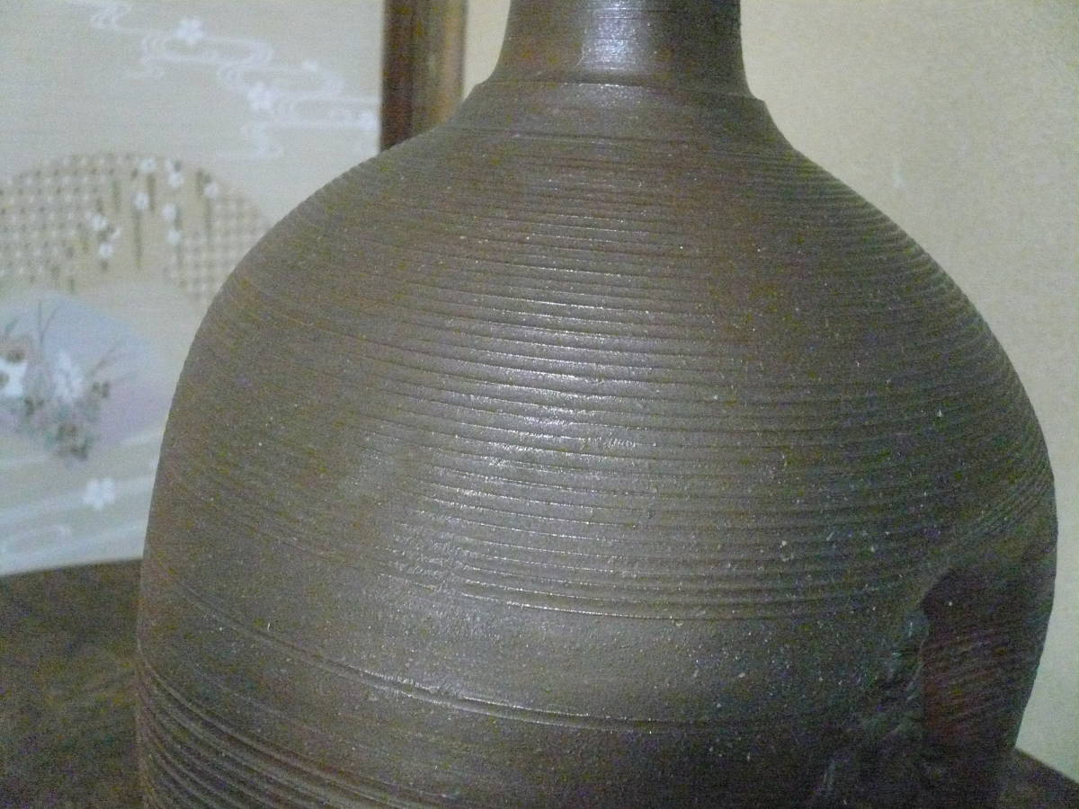 古備前 江戸時代後期の大きな備前焼の人形徳利 備前焼 徳利 酒器 人形