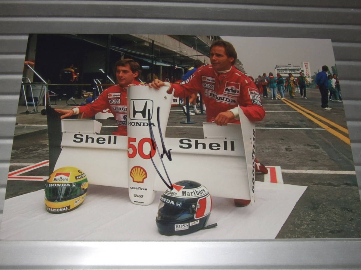 ゲルハルト・ベルガー フェラーリ 直筆サインフォト/写真 F1 Gerhard