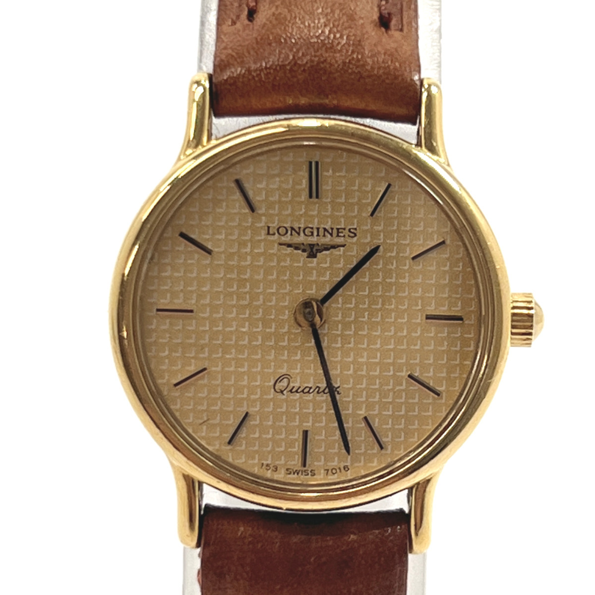 ロンジン LONGINES 腕時計 ステンレススチール/レザー ゴールド クオーツ ウォッチ