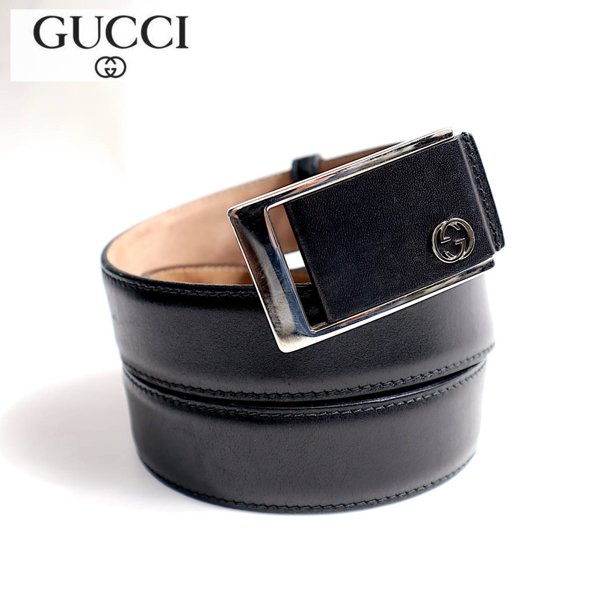 レザー ベルト ダブルG ブラック グッチ GUCCI ・ブラック⁄ブラウン