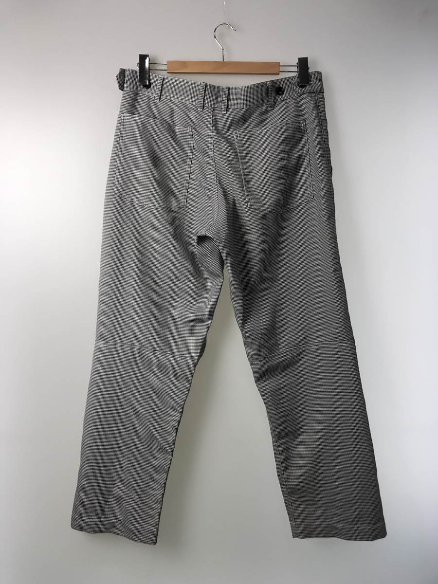 des COMME BLACK GARCONS◇ボトム&frasl;XS&frasl;ポリエステル&frasl;BLK&frasl;無地&frasl;GO-P013 パンツ ? BLACK COMME des GARCONS◆ボトム/L/ポリエステル/GRY/千鳥格子/1S-P031/AD2016