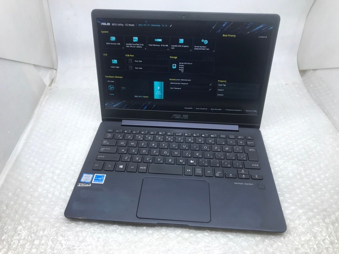 ジャンク【ASUS】ZenBook 13 UX331UAL Core i5-8250U メモリ8GB SSD無
