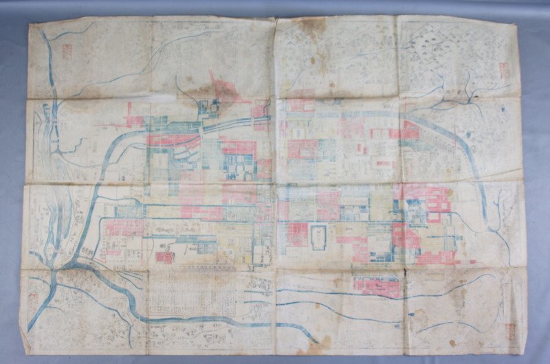 ggg202 木版 多色刷り 明治二巳年版 御用書林 石田治兵衛 古地図 資料
