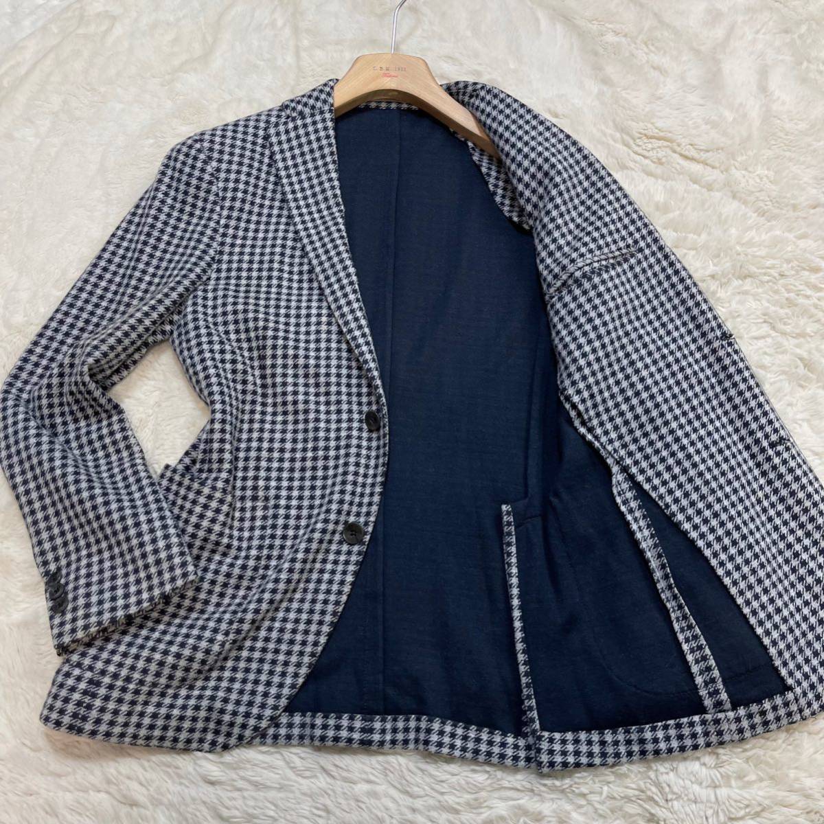 <美品>BOGLIOLI dover ネイビー シルク ジャケット サイズ44 BOGLIOLI DOVER ネイビージャケット サイズ44 美品 メンズ