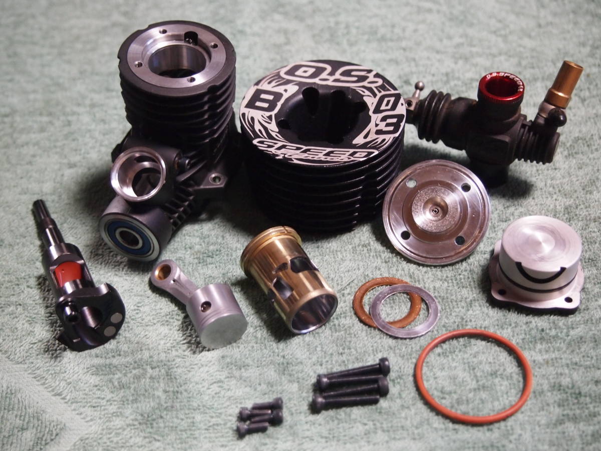 O.S.SPEED B2103 TYPE-R 1/8GPバギー エンジン 中古品 MBX MGT