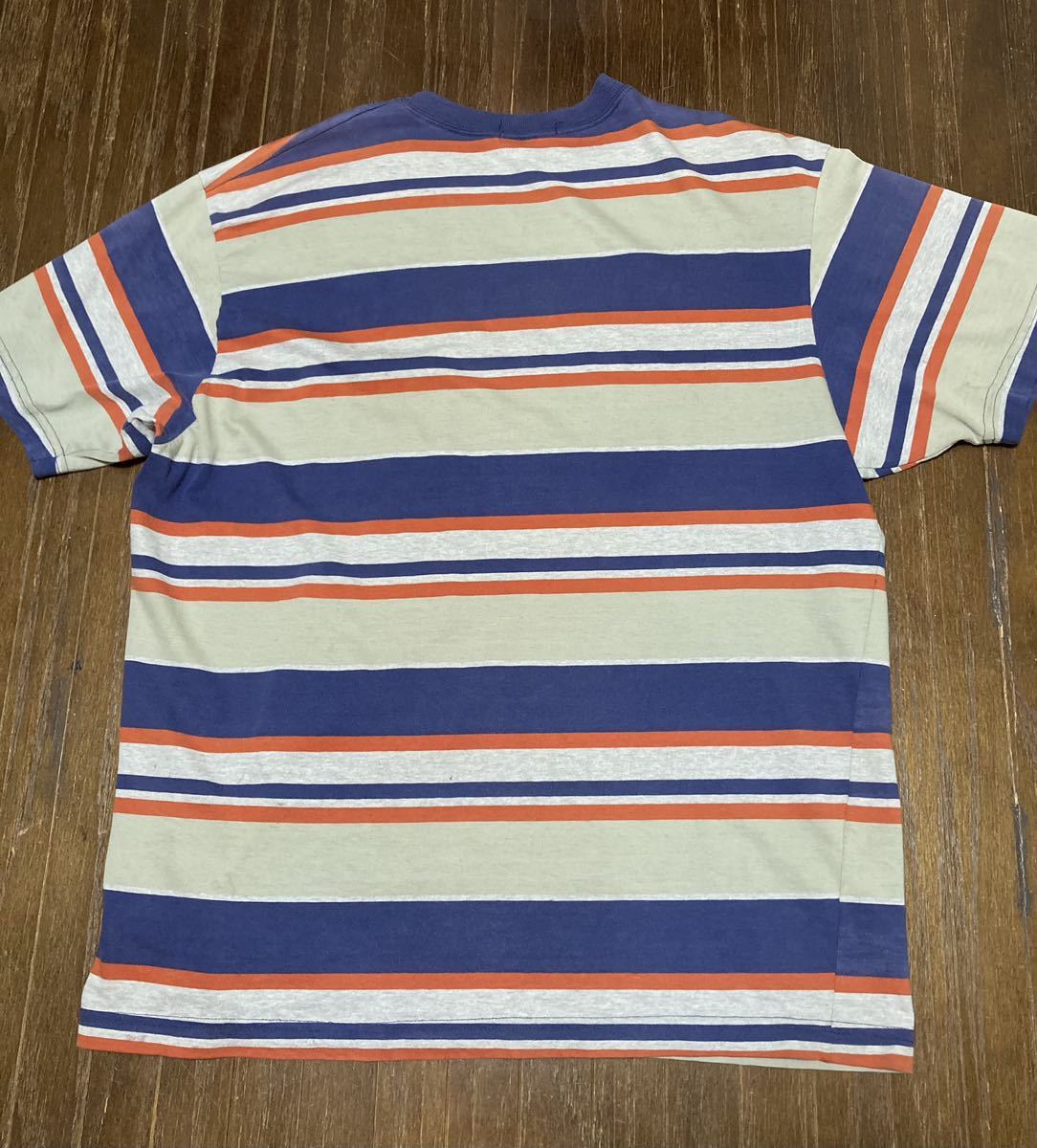 80s 90s 初期 old stussy 黒タグ バータグ ボーダーTシャツ ポケット(L 