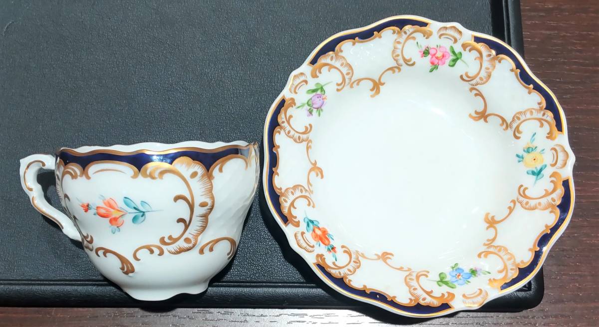 津】#10353A カップ＆ソーサー4客☆リンドナーLindner☆レッド 