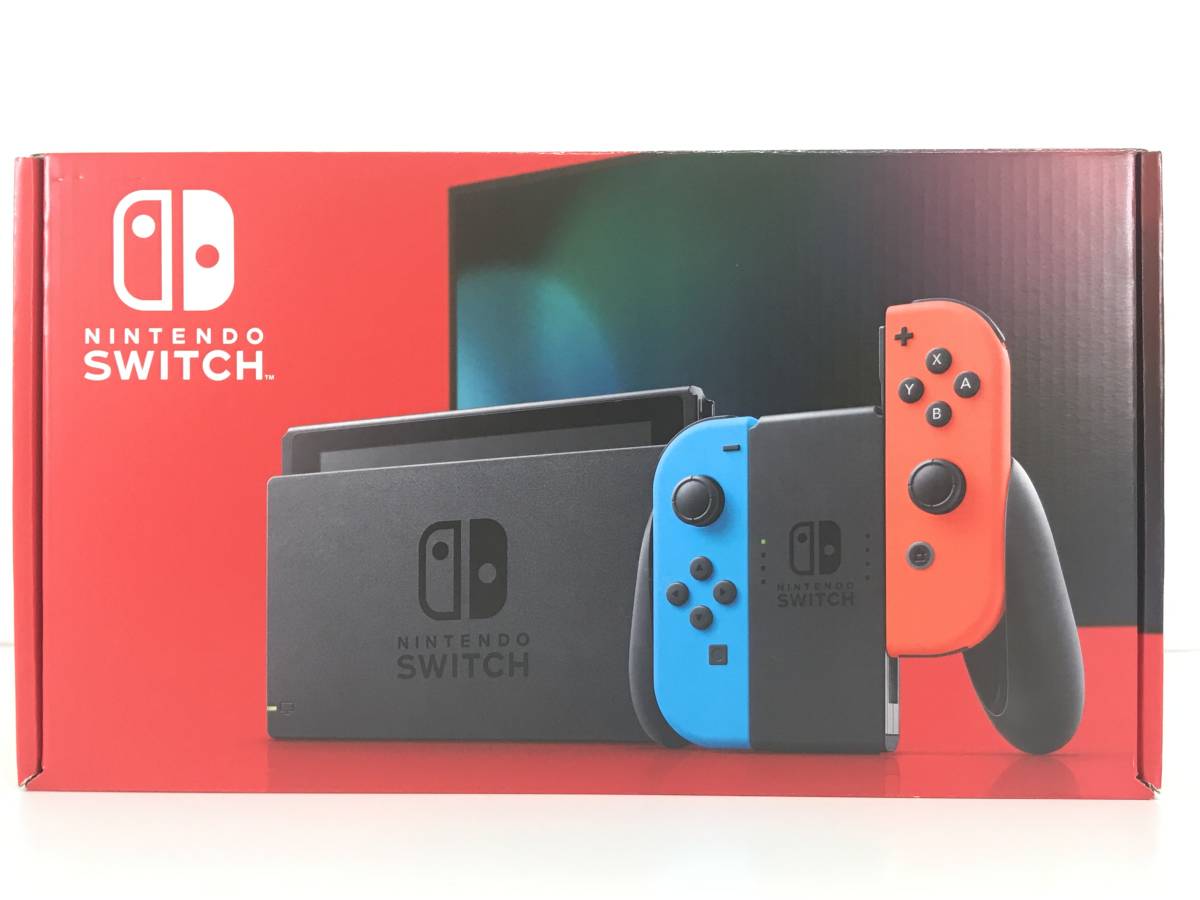 1円スタート 未使用品 ニンテンドースイッチ本体 店舗印あり バッテリー強化版 ネオンブルー ネオンレッド 任天堂 Nintendo Switch ② 1円スタート Nintendo Switch 箱なし 任天堂 ライト