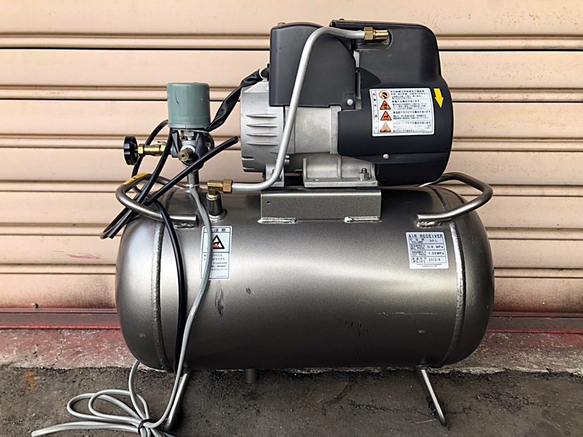 ③☆中古☆動作OK 清掃済み 日立 エアーコンプレッサー ベビコン 0.4LE 