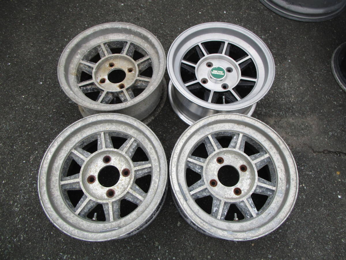 14インチ 深リム 旧車 当時物 ハヤシレーシング PCD114.3 6.5J+0(実測 