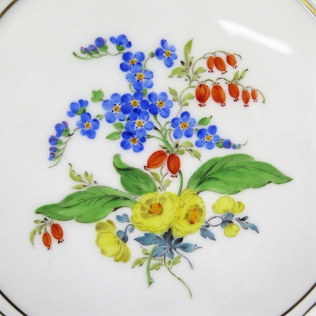 Meissen マイセン ベーシックフラワー 三つ花 花文 プレート 皿 3枚