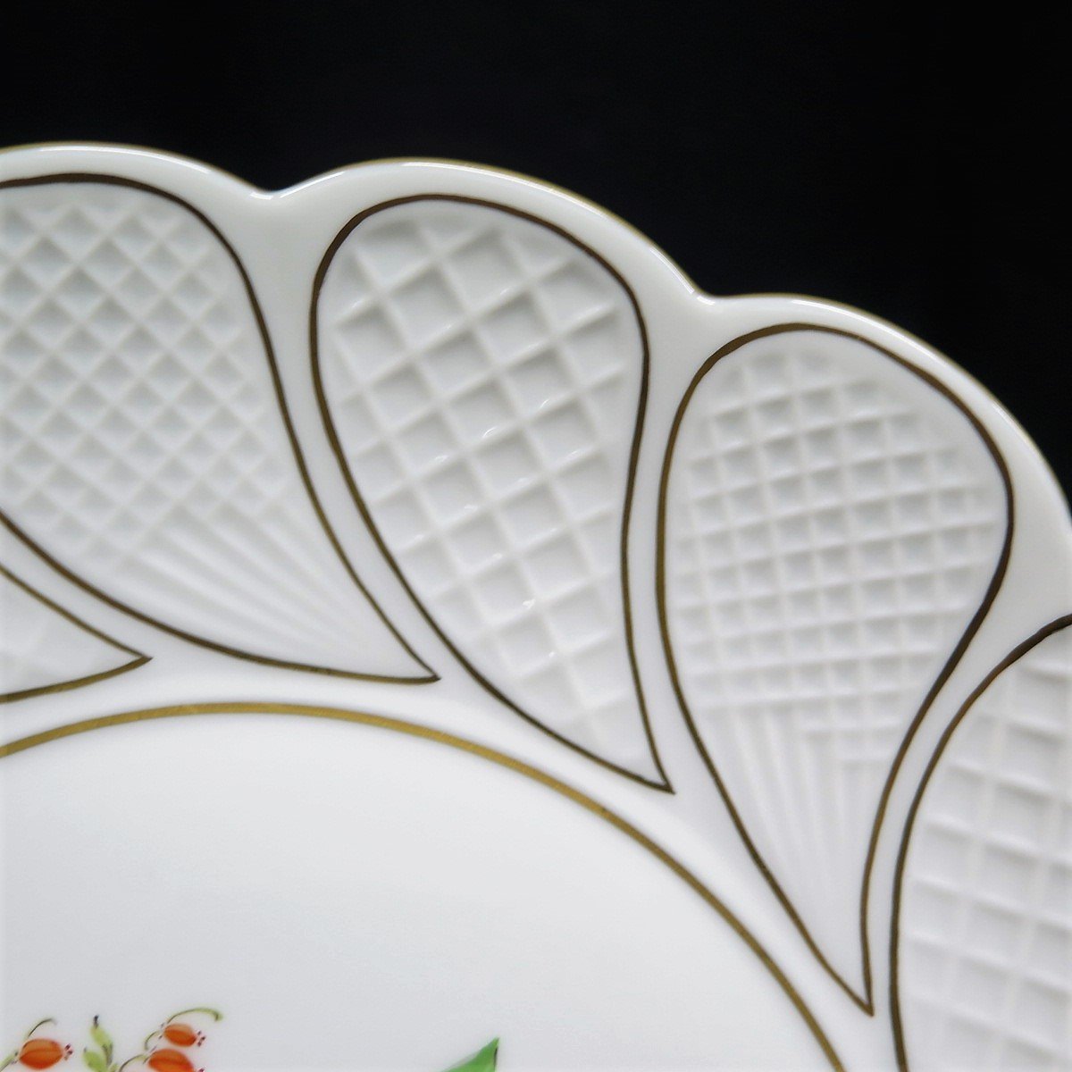 Meissen マイセン ベーシックフラワー 三つ花 花文 プレート 皿 3枚