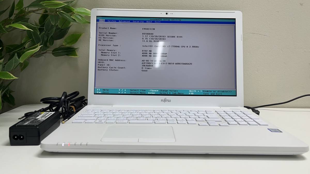 LIFEBOOK AH51⁄C3 FMVA51C3W プレミアムホワイト 中古]FUJITSU FMV AH 